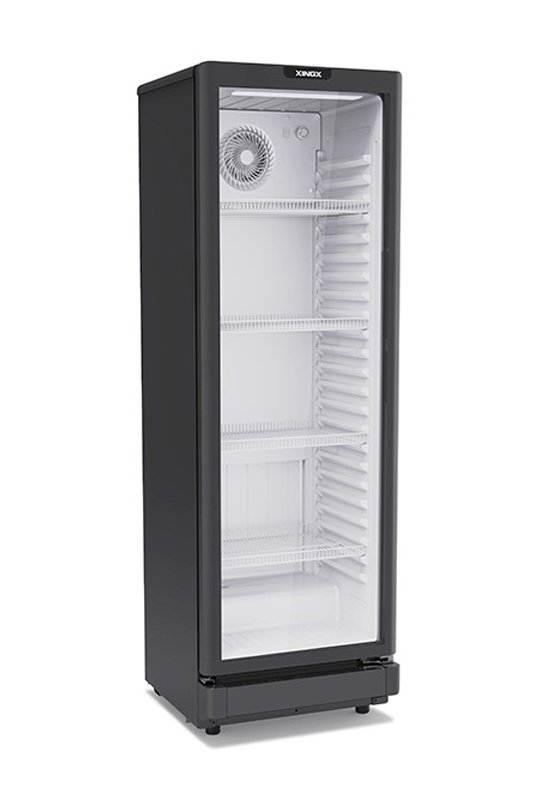 ثلاجة عرض جنرال سوبريم باب واحد زجاجي (240 لتر)، أسود, GS230XB